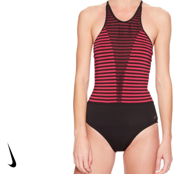 nike striped swimsuit
